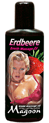 Massageöl mit Erdbeer-Aroma
